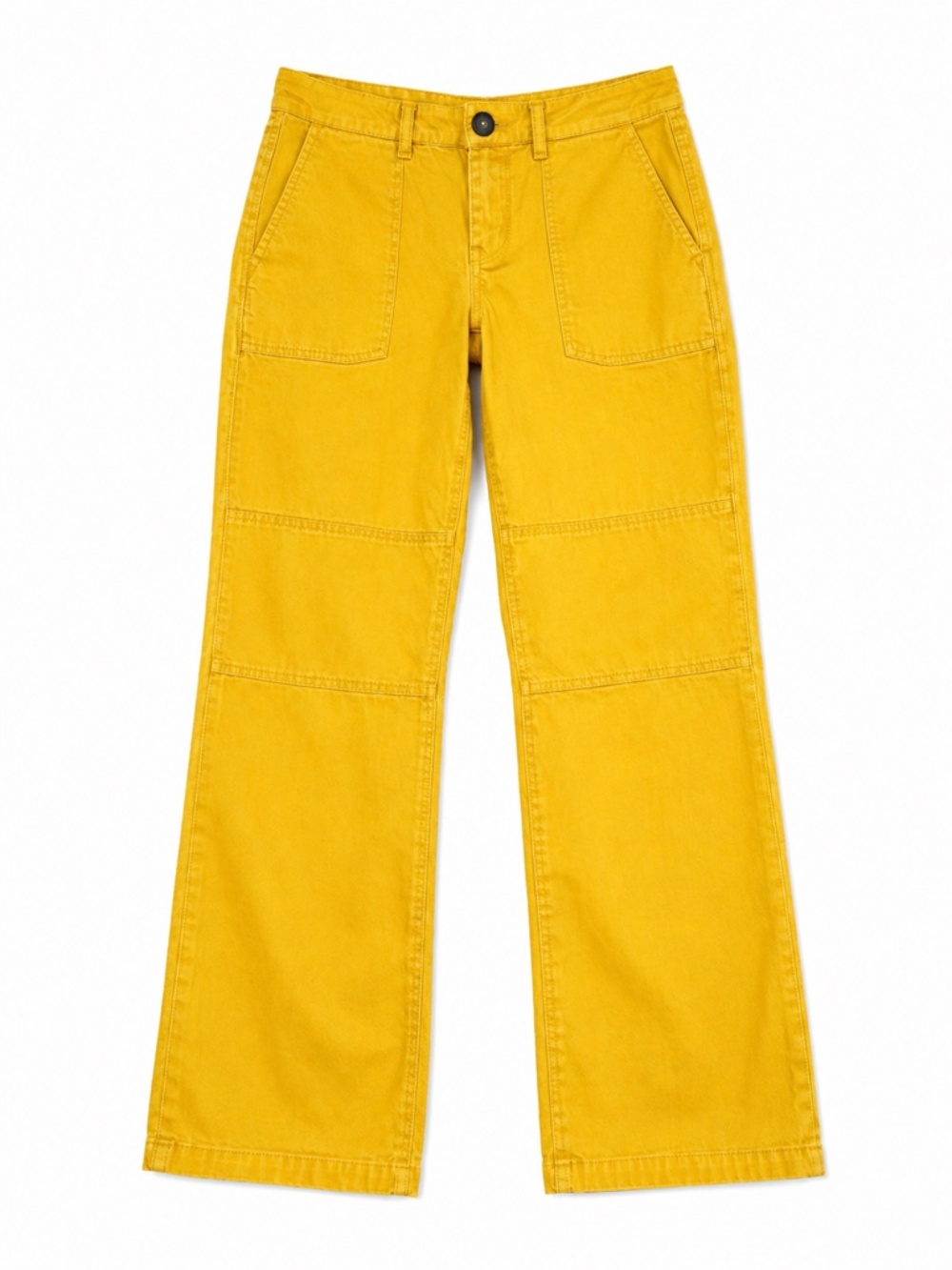 Cabi Yellow Utility Pants Size 8 Straight Leg Cotton Summer